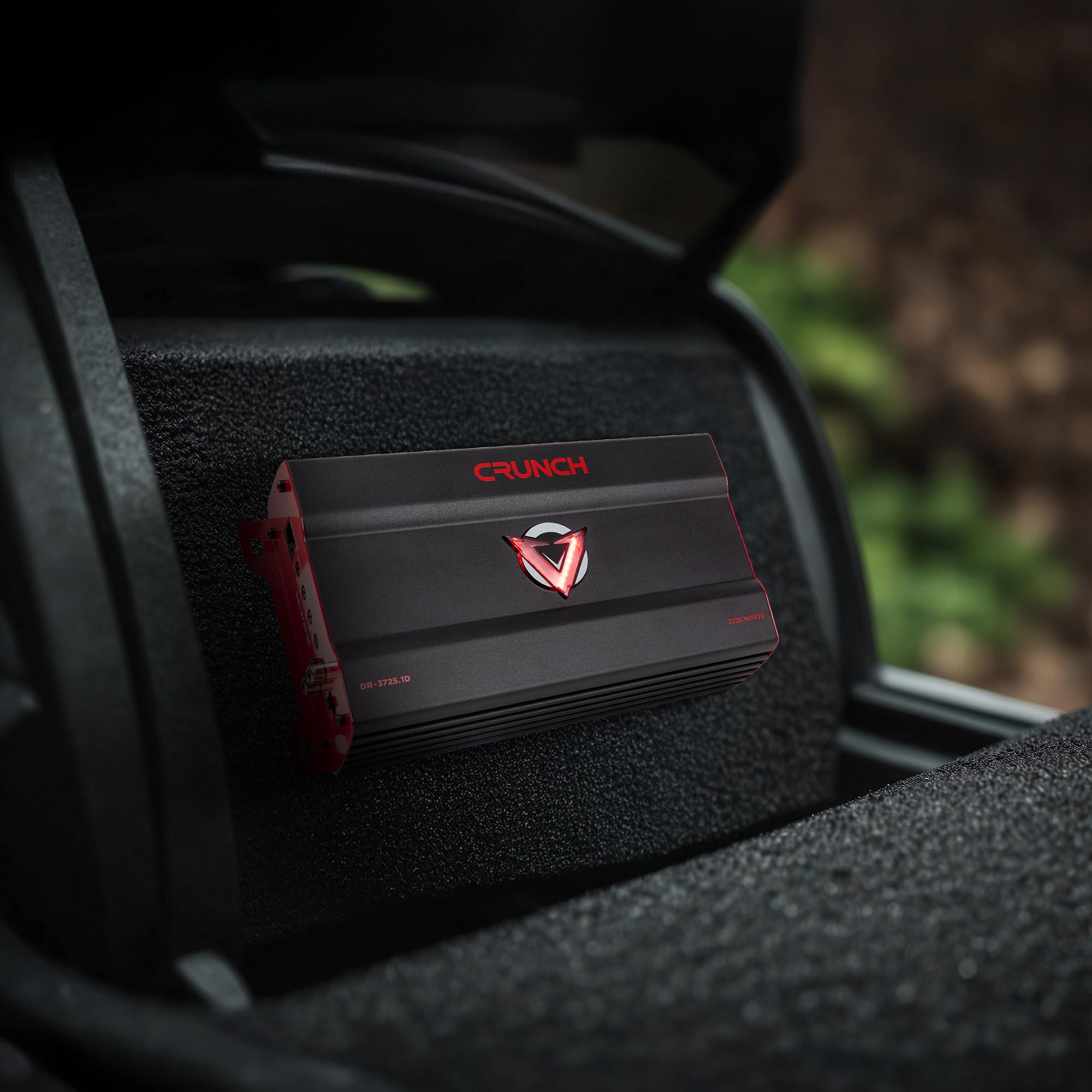 Crunch 3725W Monoblock Subwoofer Car Audio Amplifier with Adjustable Crossovers, Bass Knob & Remote, LED VU-Meter, QTD Cooling and PWM Power Supply Crunch 3725W Monoblock Subwoofer Car Audio Amplifier with Adjustable Crossovers, Bass Knob & Remote, LED VU-Meter, QTD Cooling and PWM Power Supply